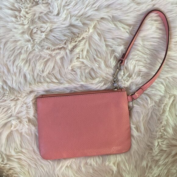 Coach Salmon Mini Wristlet - Picture 6 of 7